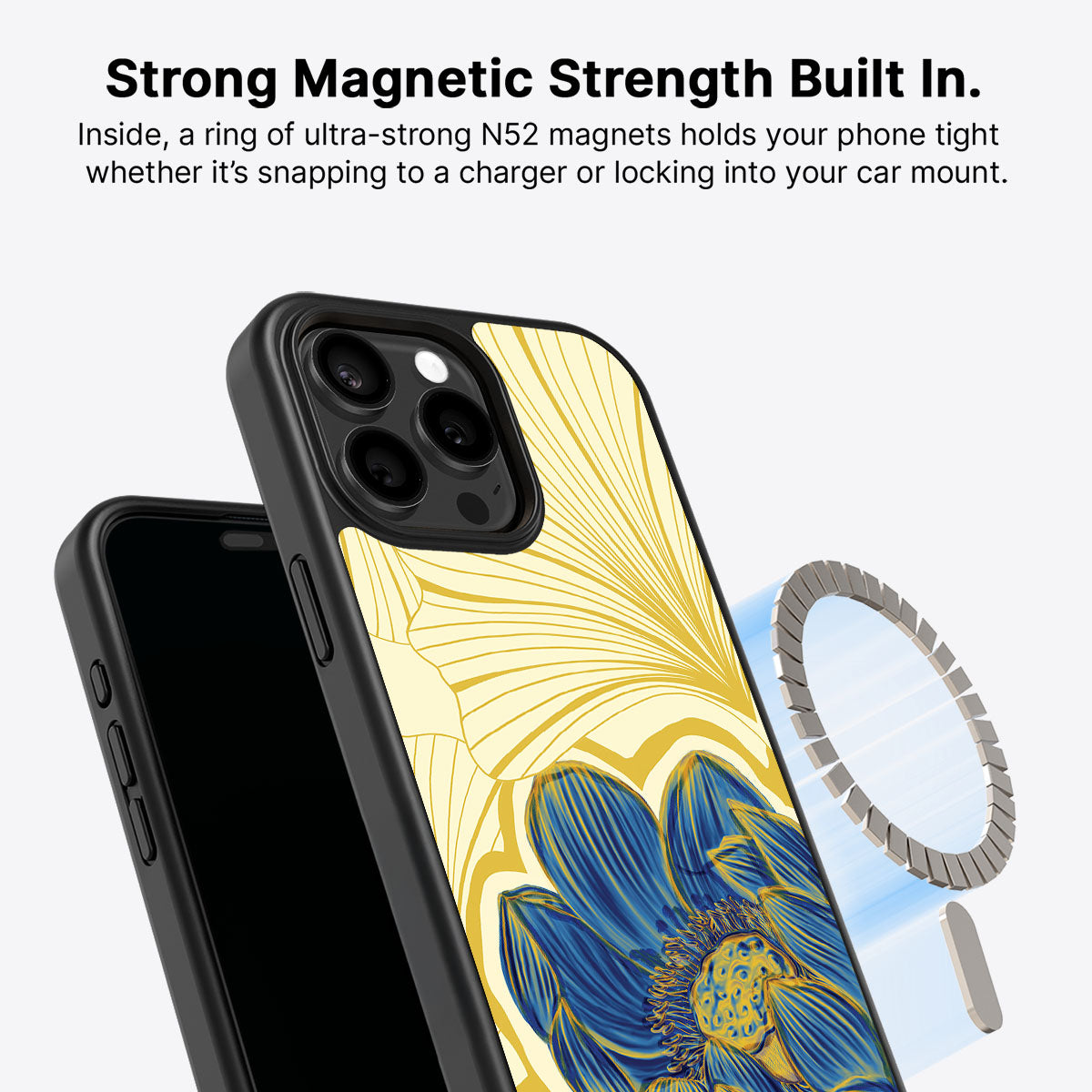 Blue Lotus - iPhone 15 Pro Max Case #case type_core (magsafe)