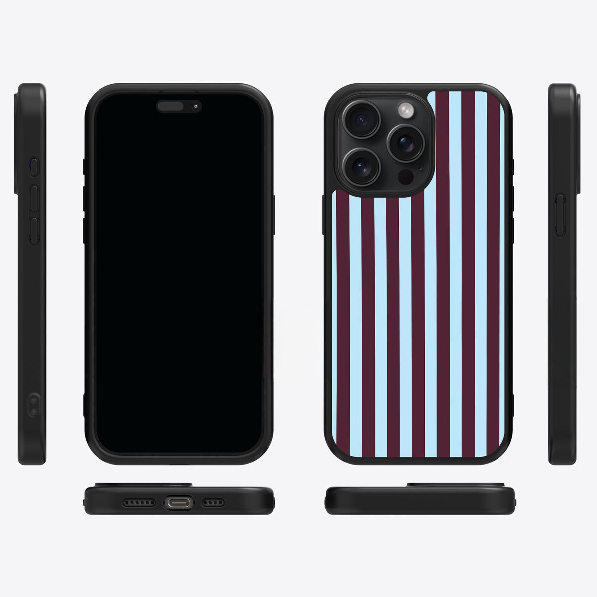 Cabernet Column iPhone 15 Pro Max case cover – multi-angle view