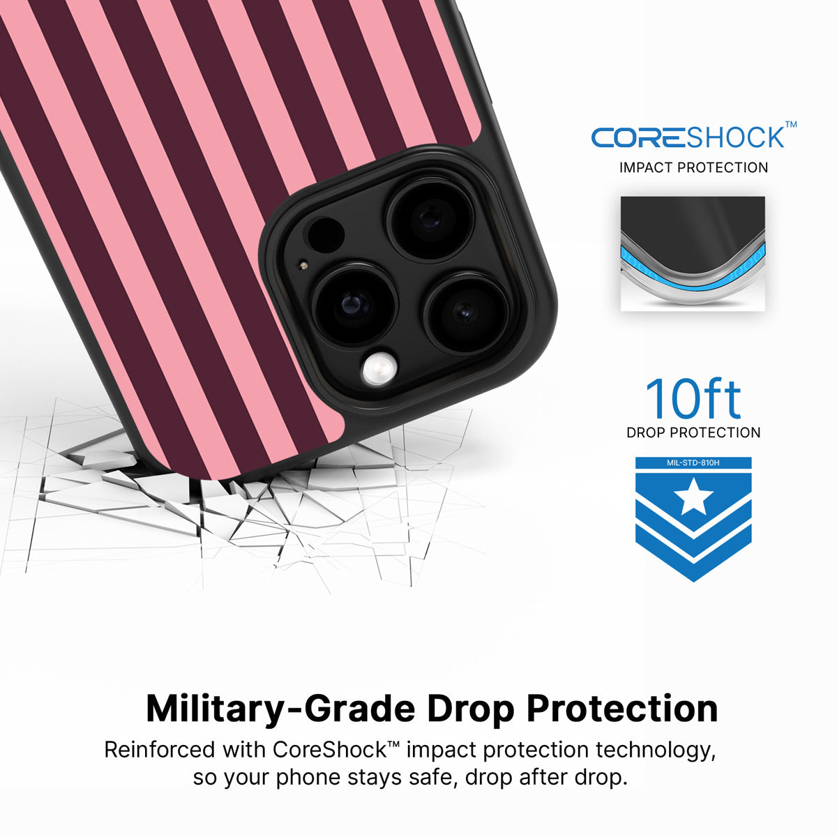 Candy Column iPhone 15 Pro Max case with drop protection