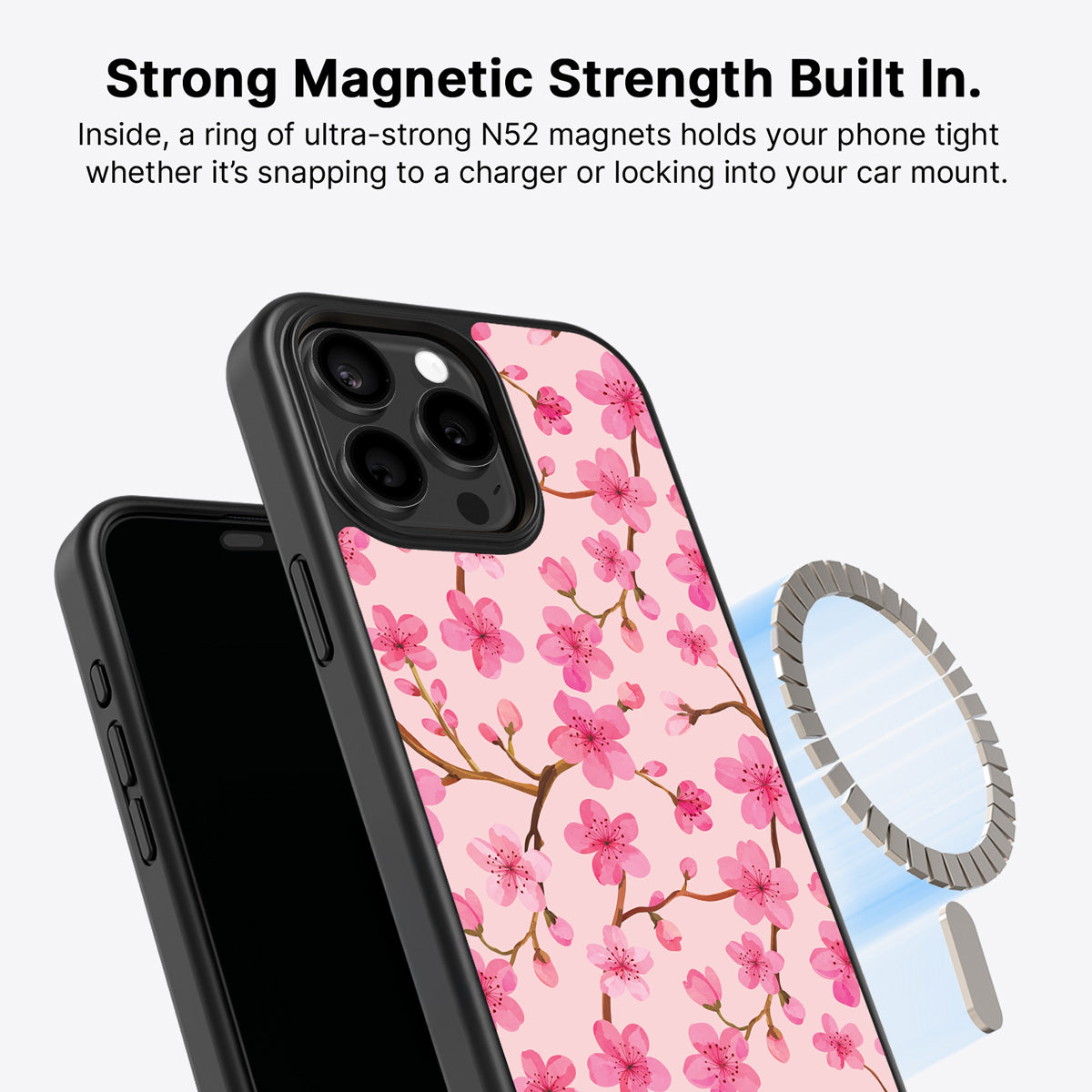 iPhone 15 Pro Max MagSafe case – Cherry Blossom design