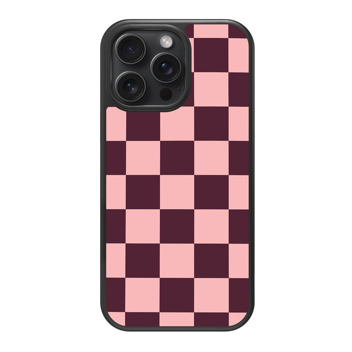 Claret Tile design back view – iPhone 15 Pro Max case