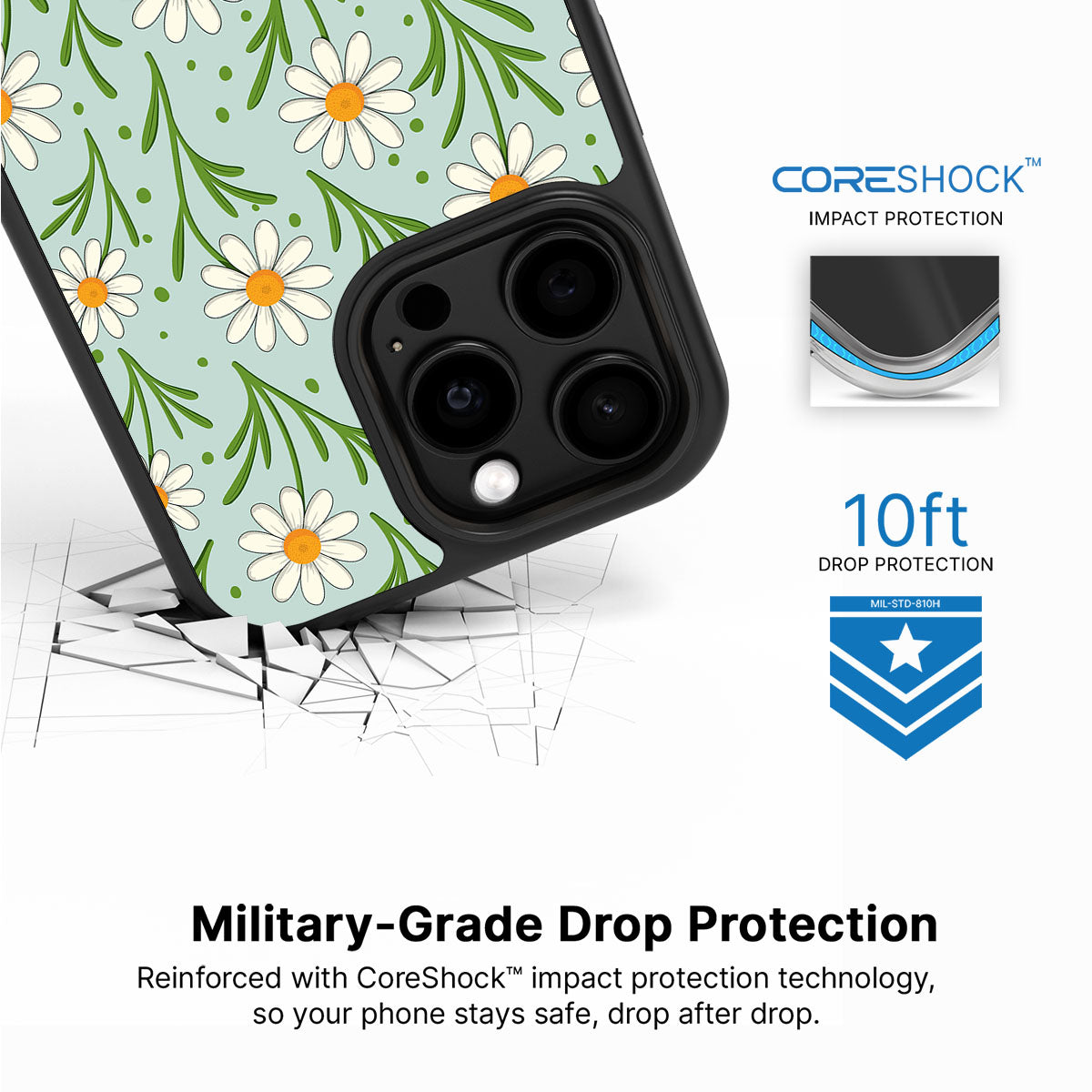 Daisy Flowers - iPhone 15 Pro Max Case #case type_core (magsafe), #case type_core (non magsafe)