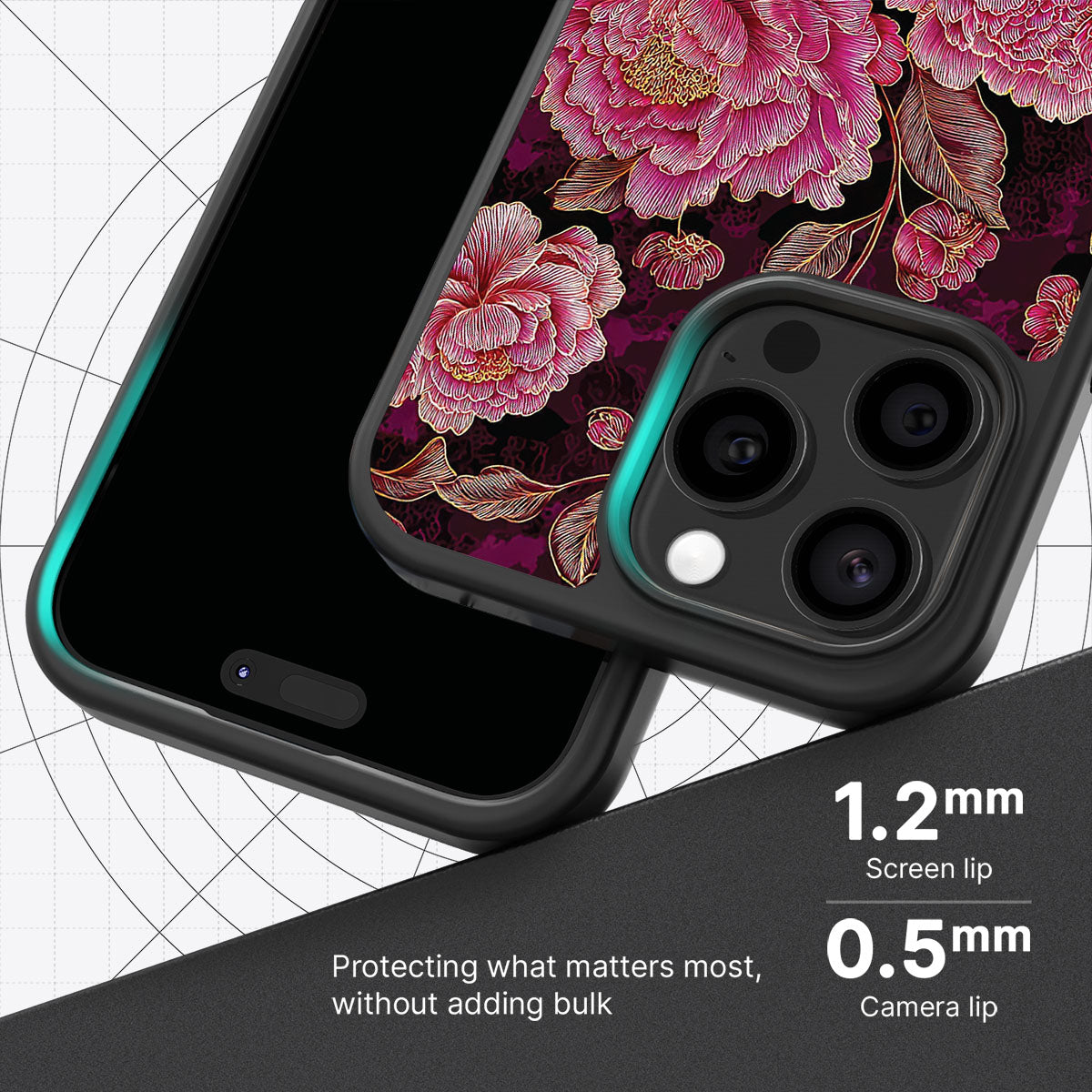 Floral Opulence slim iPhone 15 Pro Max phone case