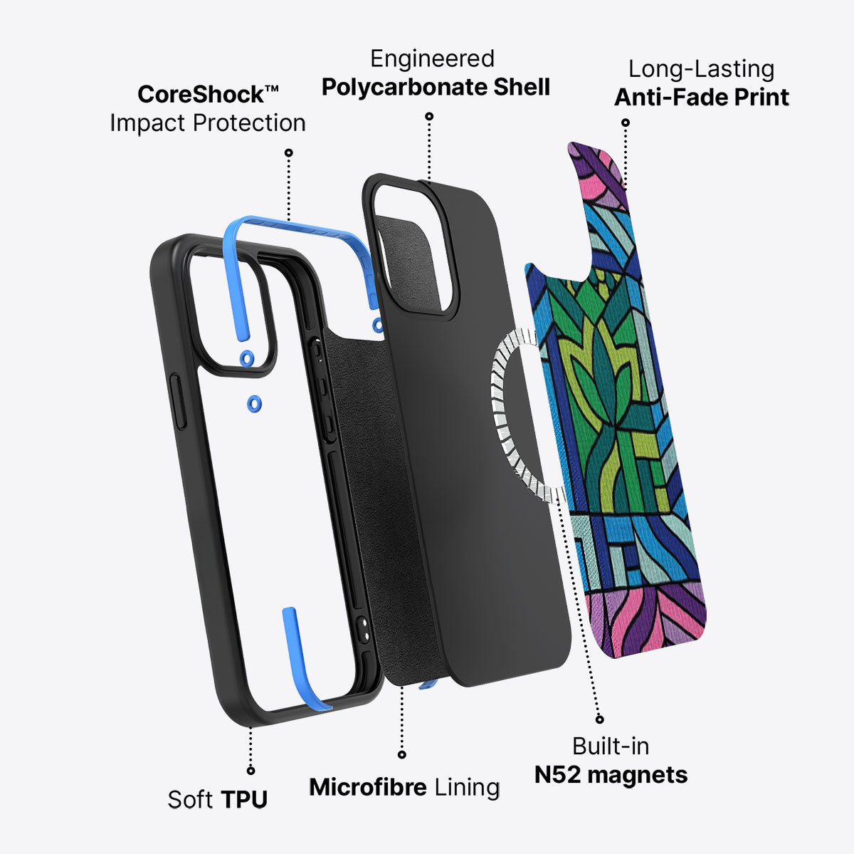 Green Flame - iPhone 15 Pro Max Case #case type_core (magsafe)
