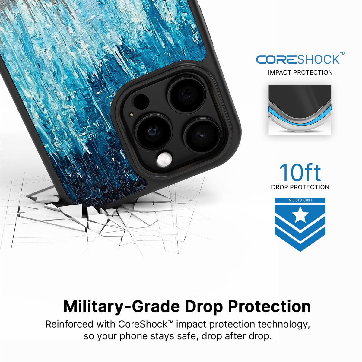 Impasto Tides - iPhone 15 Pro Max Case #case type_core (magsafe), #case type_core (non magsafe)