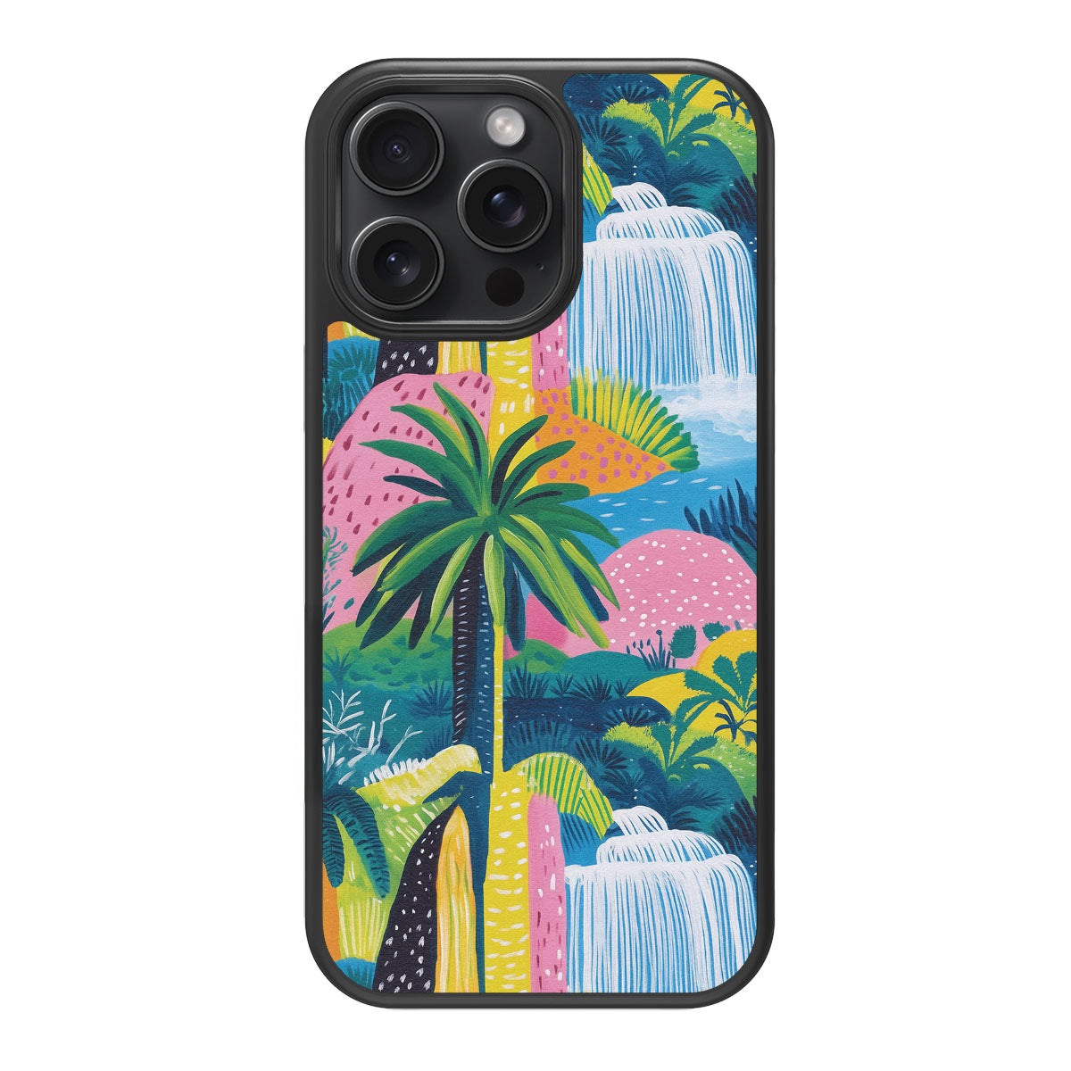 Lively Amazon design back view – iPhone 15 Pro Max case