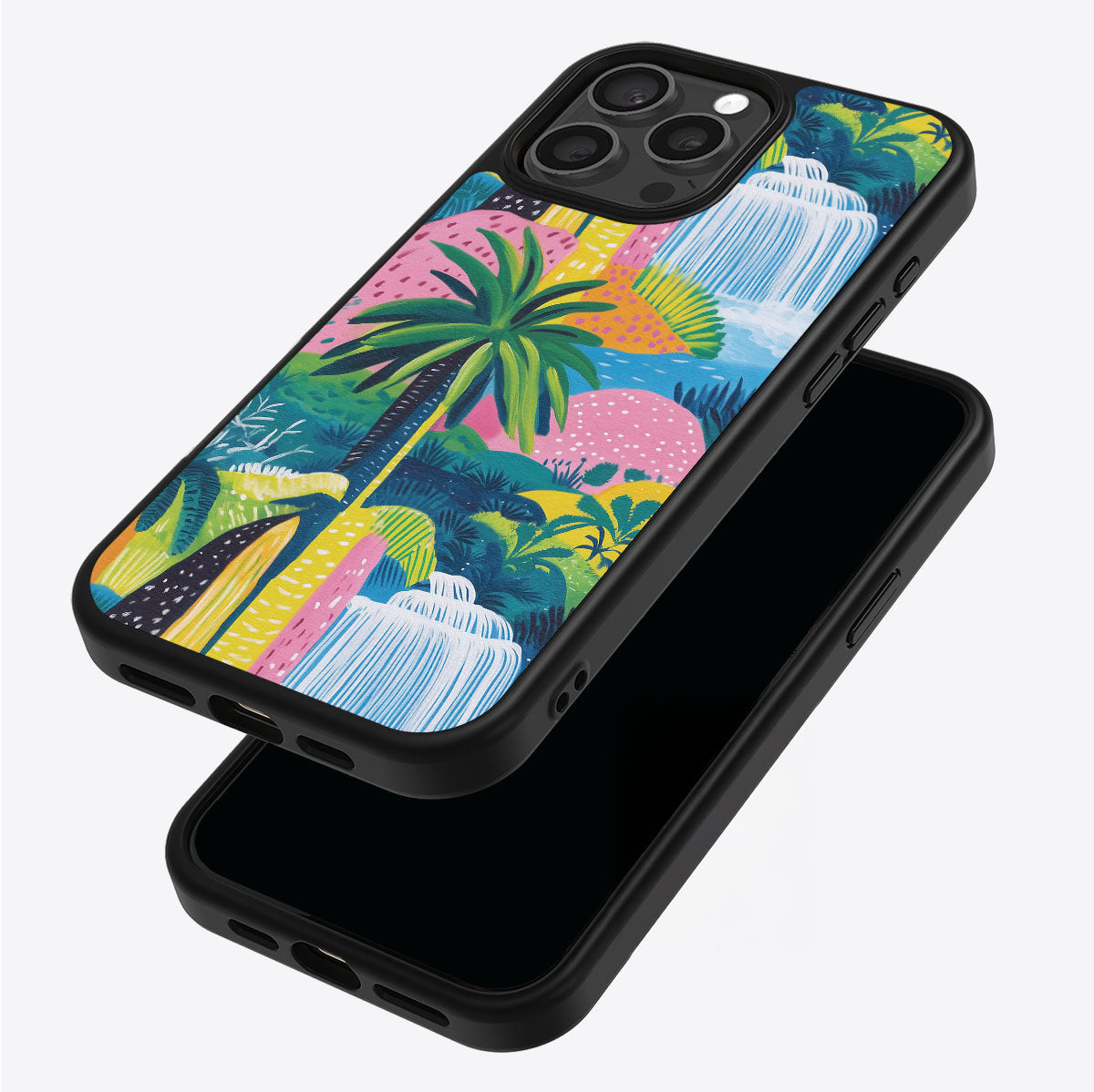 Lively Amazon iPhone 15 Pro Max case – back and side view