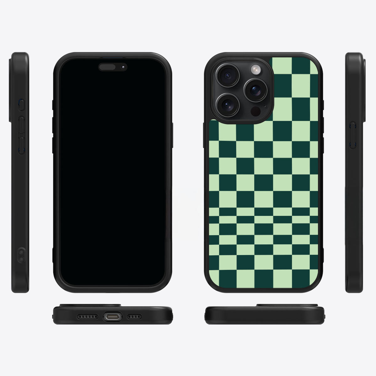 Mint Matrix iPhone 15 Pro Max case cover – multi-angle view