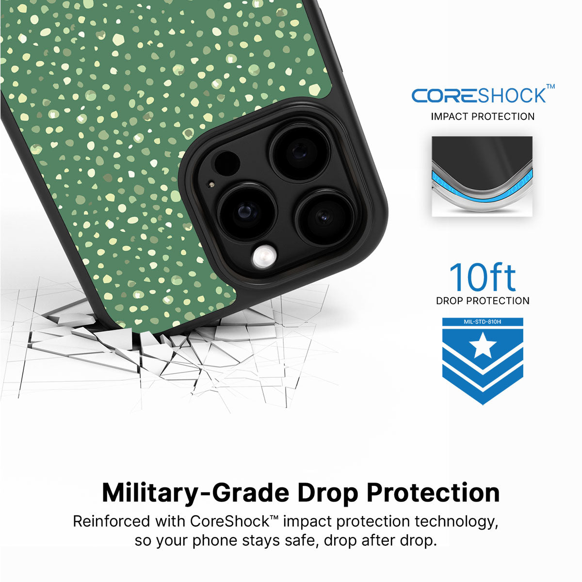 Moss Mosaic - iPhone 15 Pro Max Case #case type_core (magsafe), #case type_core (non magsafe)