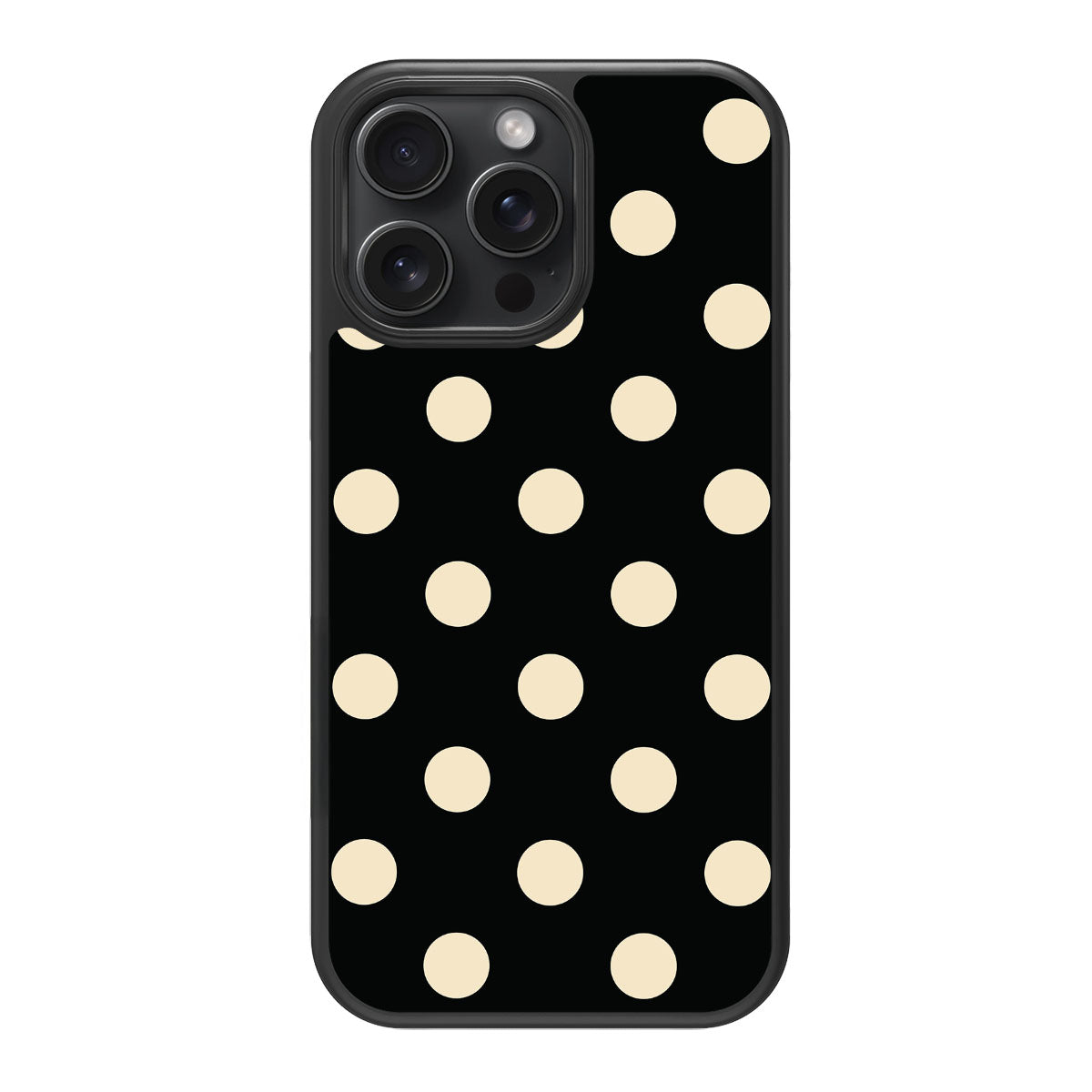 Noir Cream design back view – iPhone 15 Pro Max case