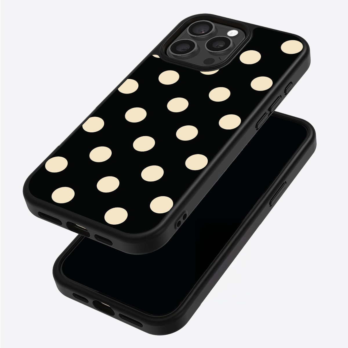Noir Cream iPhone 15 Pro Max case – back and side view
