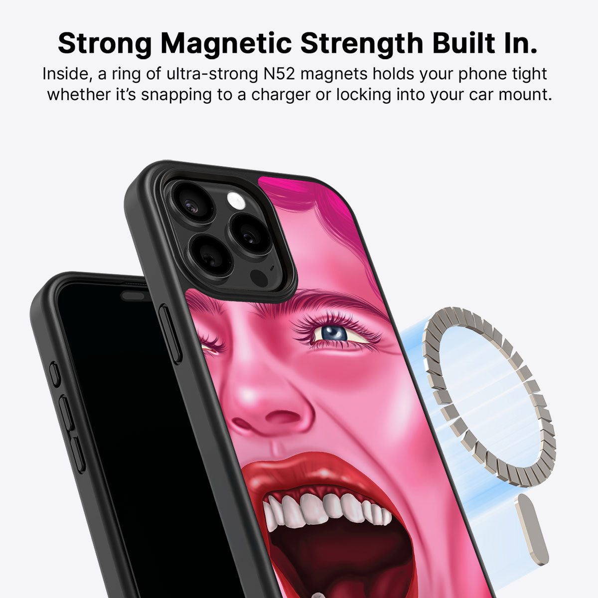 Pink Rage - iPhone 15 Pro Max Case #case type_core (magsafe)