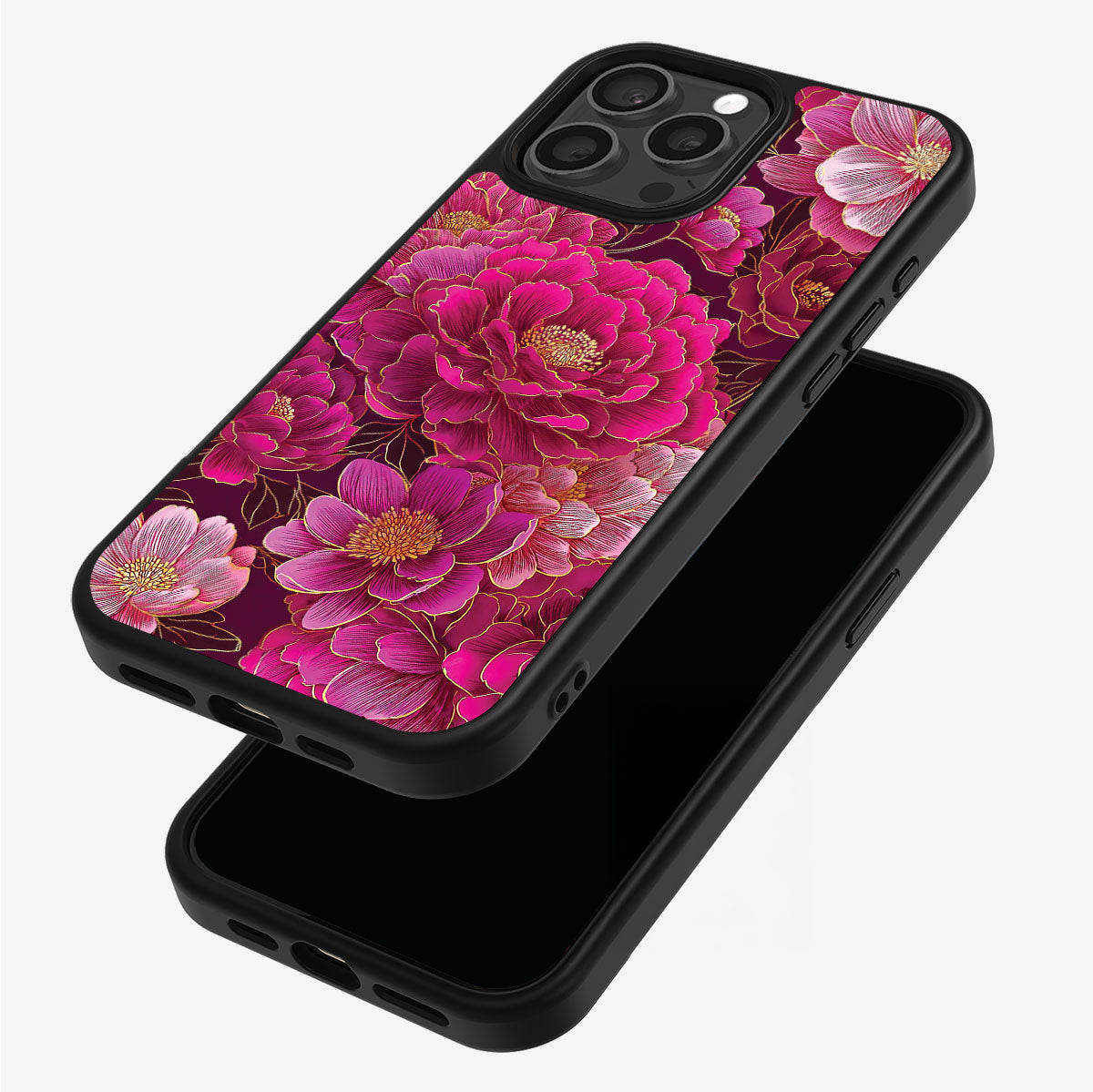 Pink Reverie iPhone 15 Pro Max case – back and side view