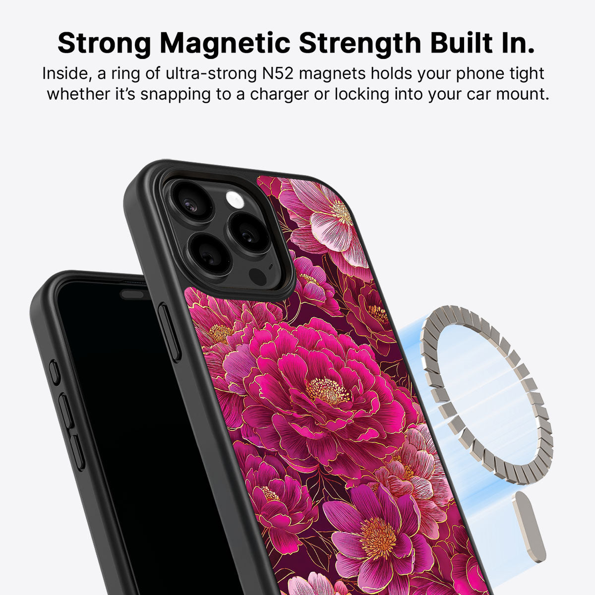 iPhone 15 Pro Max MagSafe case – Pink Reverie design