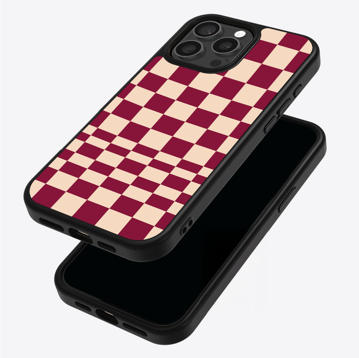 Rouge Board iPhone 15 Pro Max case – back and side view