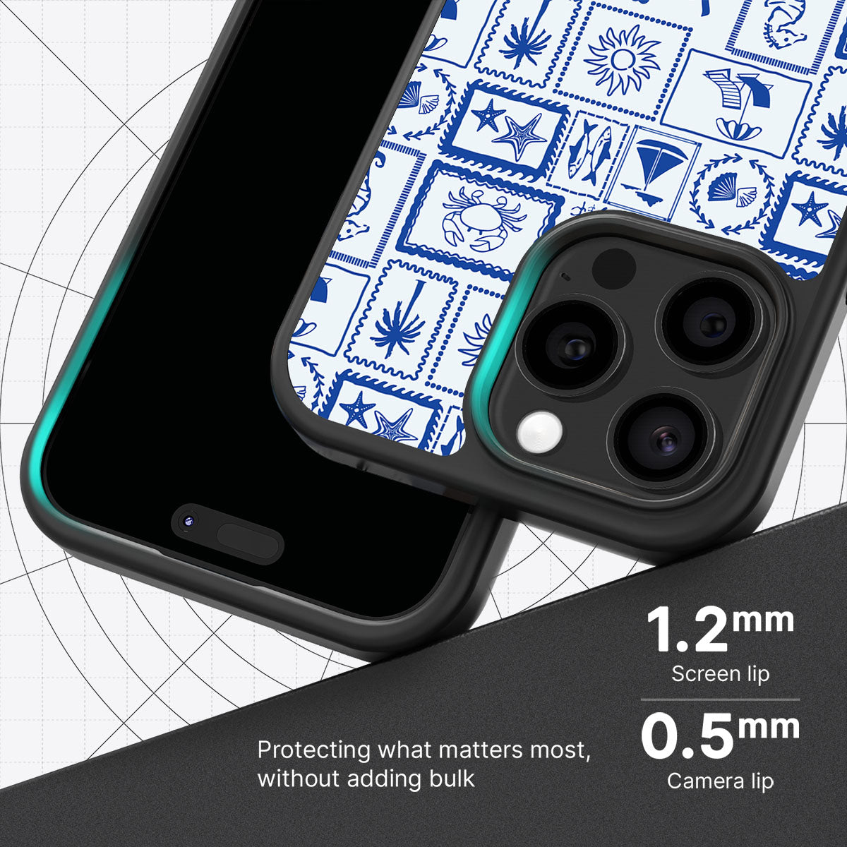 Seaside Sketches - iPhone 15 Pro Max Case #case type_core (magsafe), #case type_core (non magsafe)