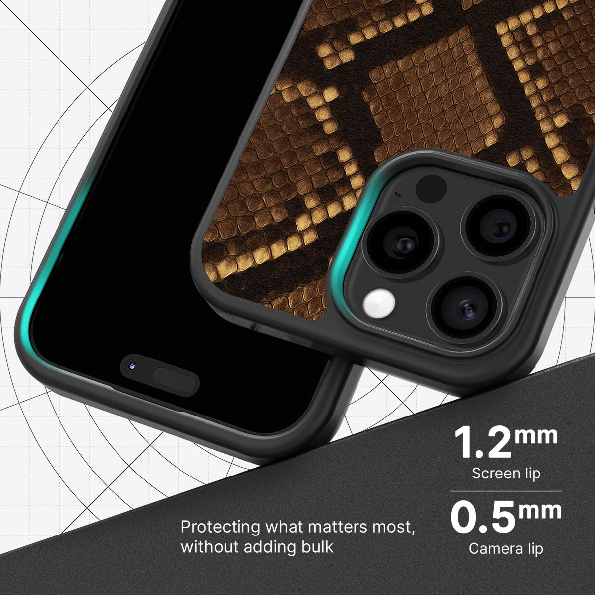 Sepia Snake - iPhone 15 Pro Max Case #case type_core (magsafe), #case type_core (non magsafe)