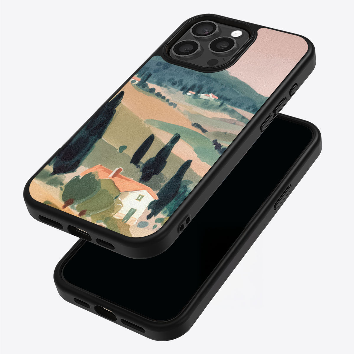Tuscan Holiday iPhone 15 Pro Max case – back and side view