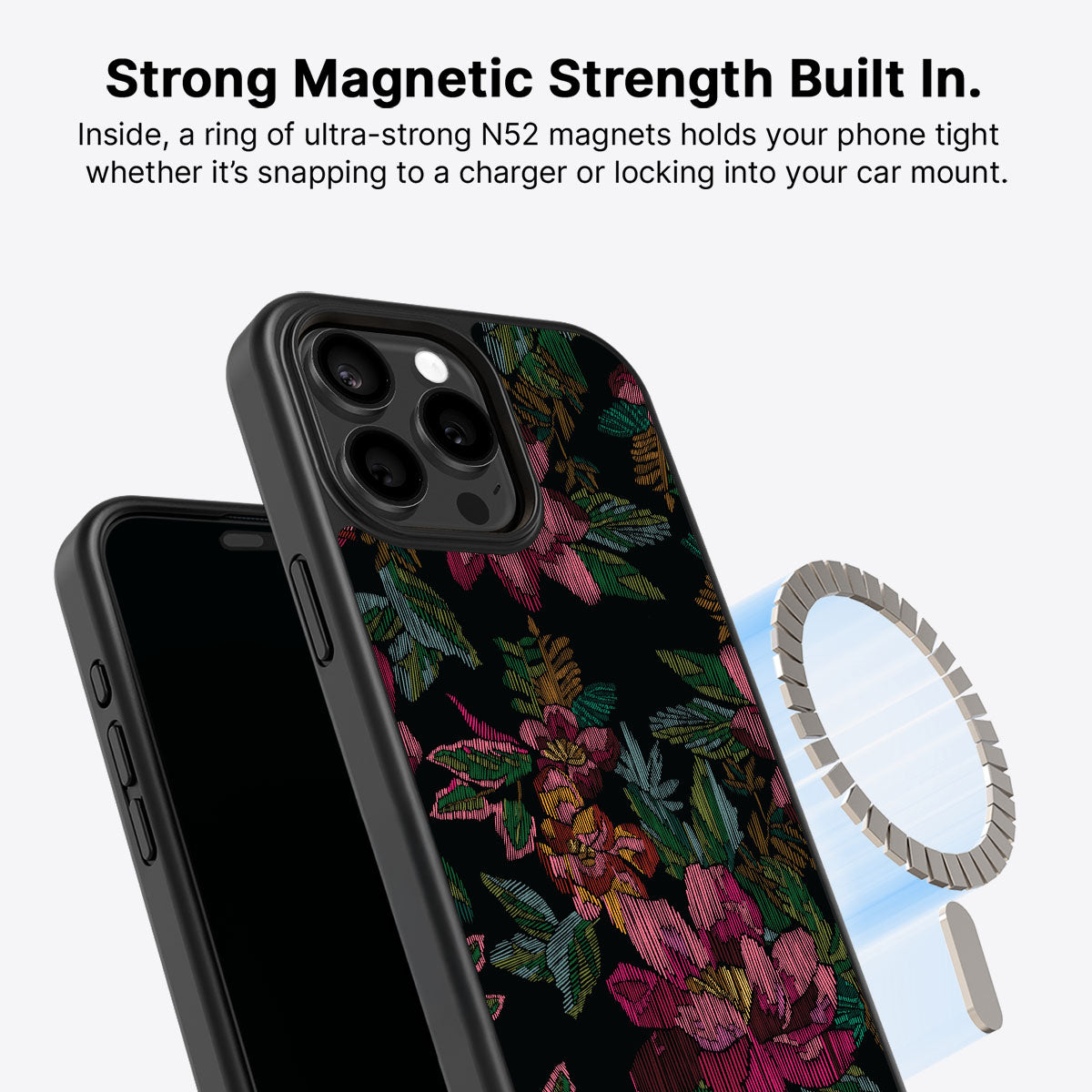 Woven Blooms - iPhone 15 Pro Max Case #case type_core (magsafe)