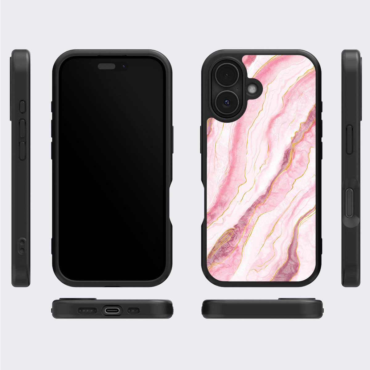 Blushed Marble - iPhone 16 Case, #case type_core (magsafe), #case type_core (non magsafe)