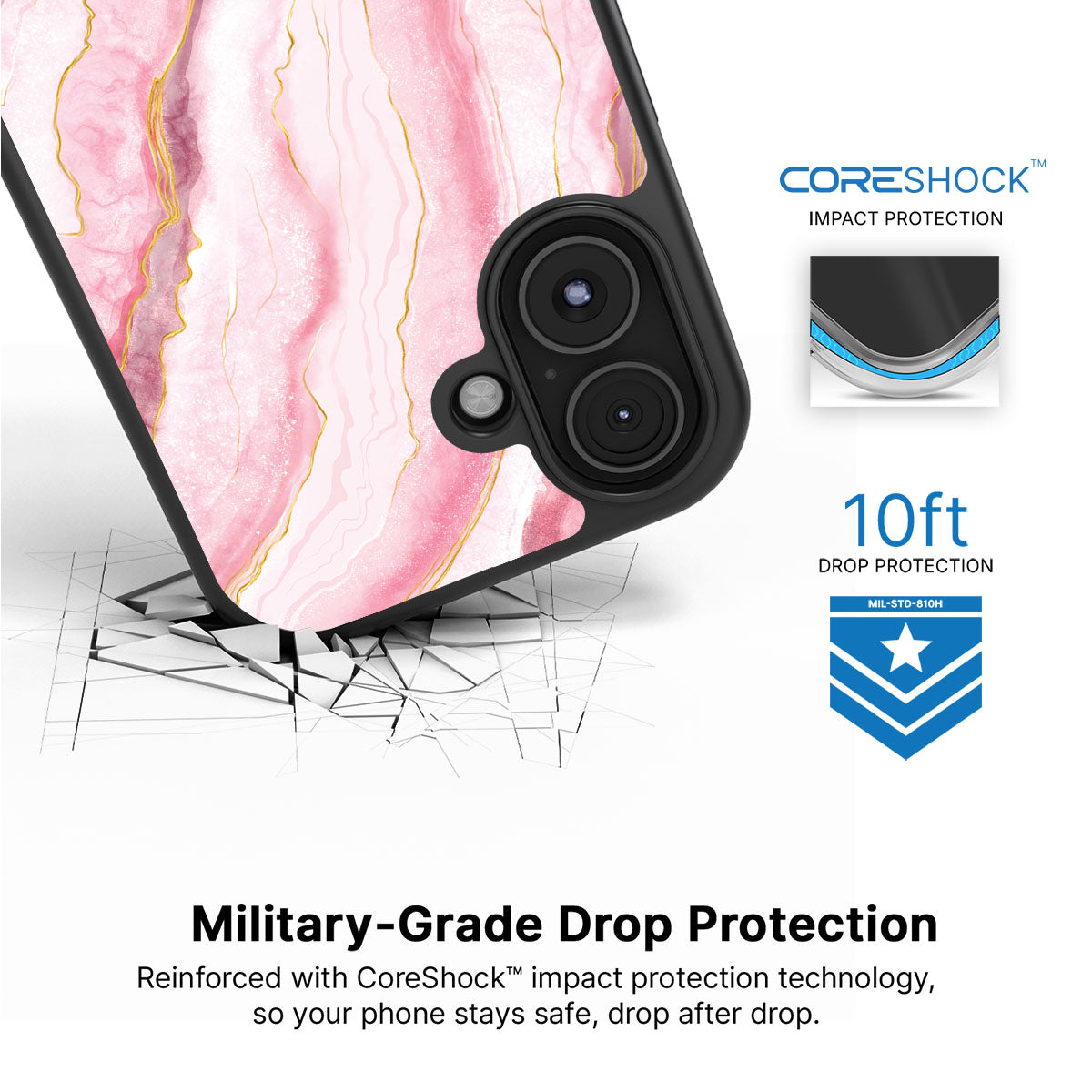 Blushed Marble - iPhone 16 Case, #case type_core (magsafe), #case type_core (non magsafe)