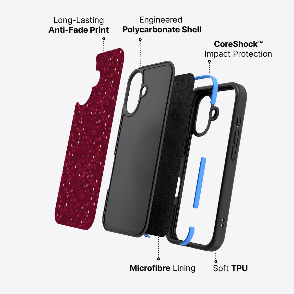 Bubbly Wine - iPhone 16 Case #case type_core (non magsafe)