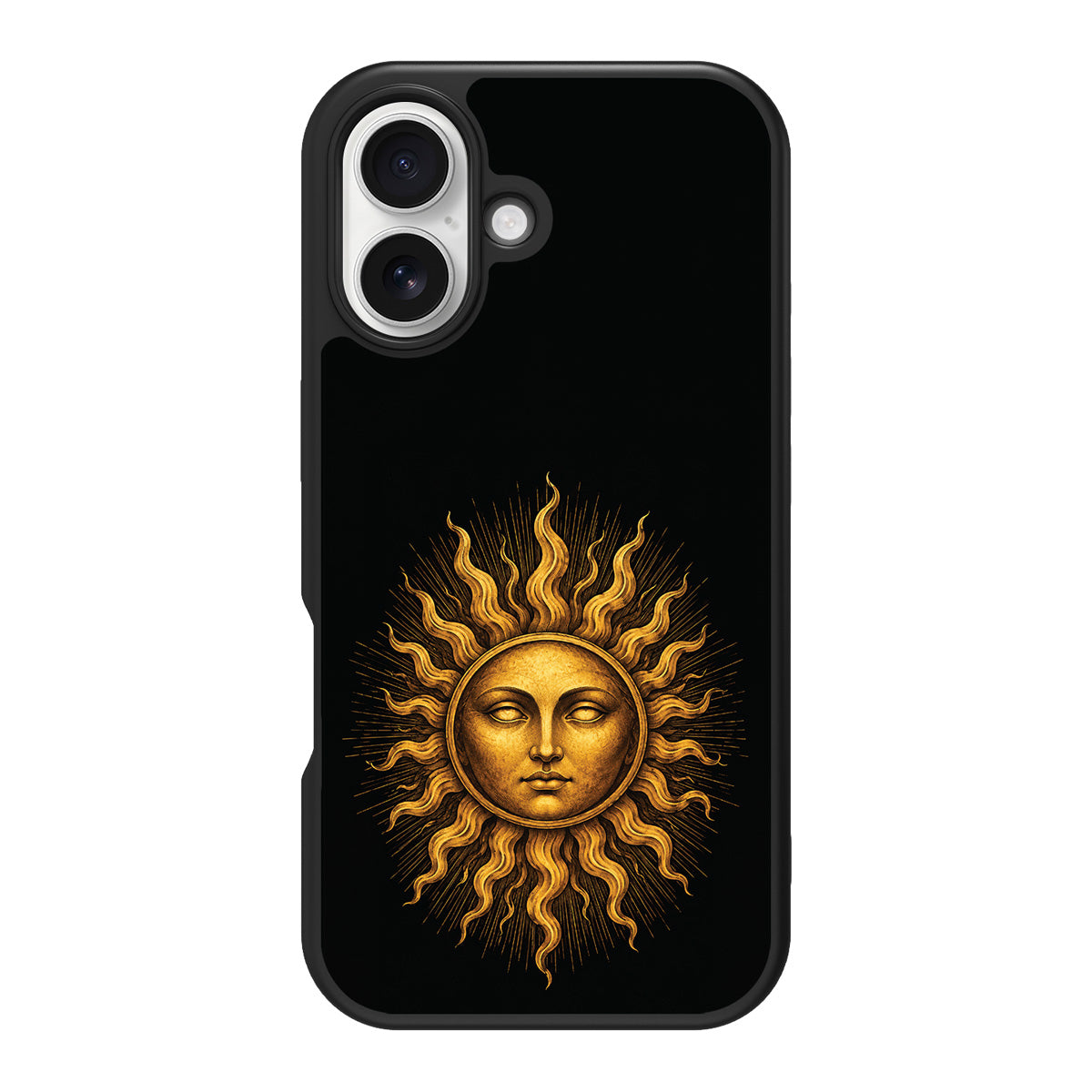 Celestial Sun design back view – iPhone 16 case