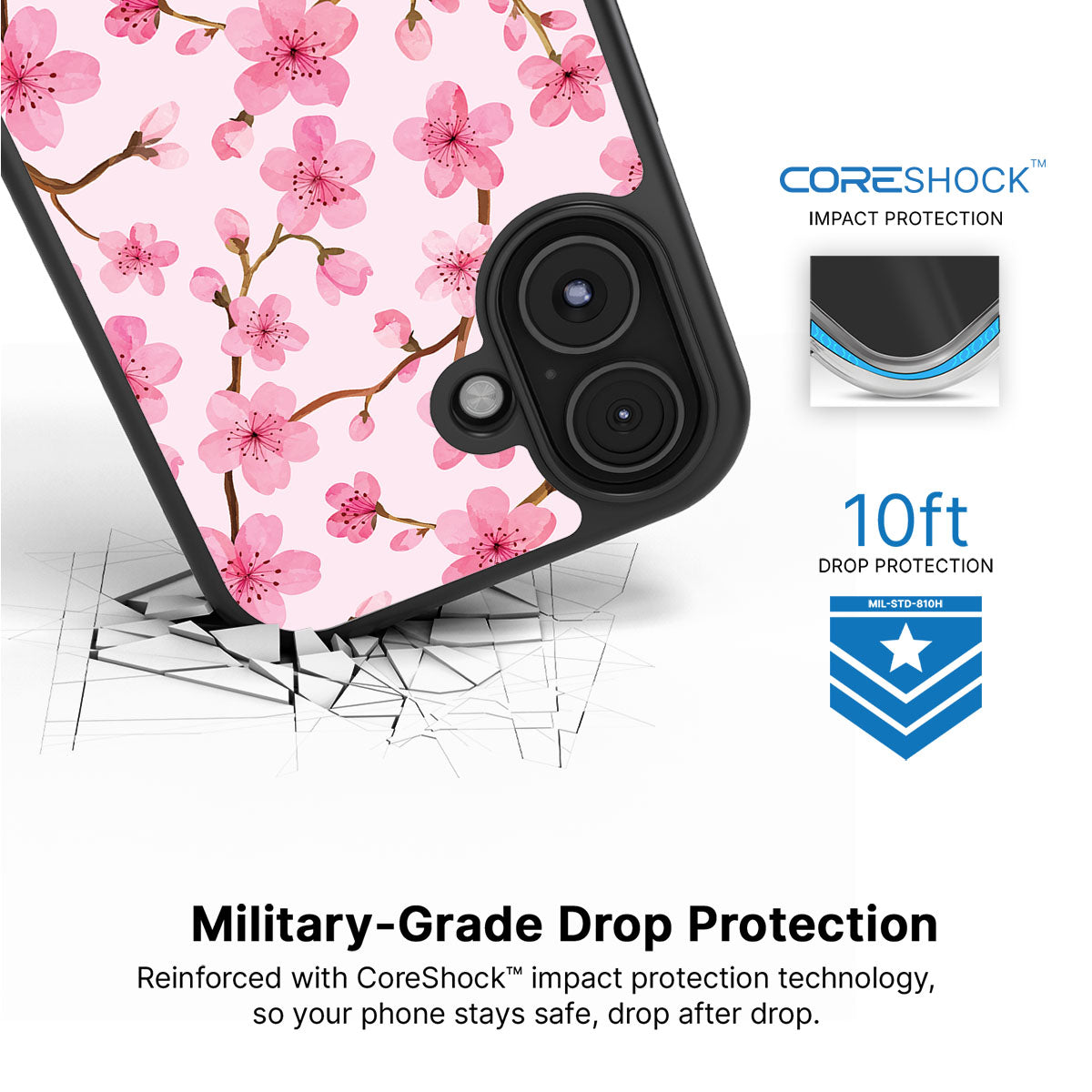 Cherry Blossom - iPhone 16 Case #case type_core (magsafe), #case type_core (non magsafe)