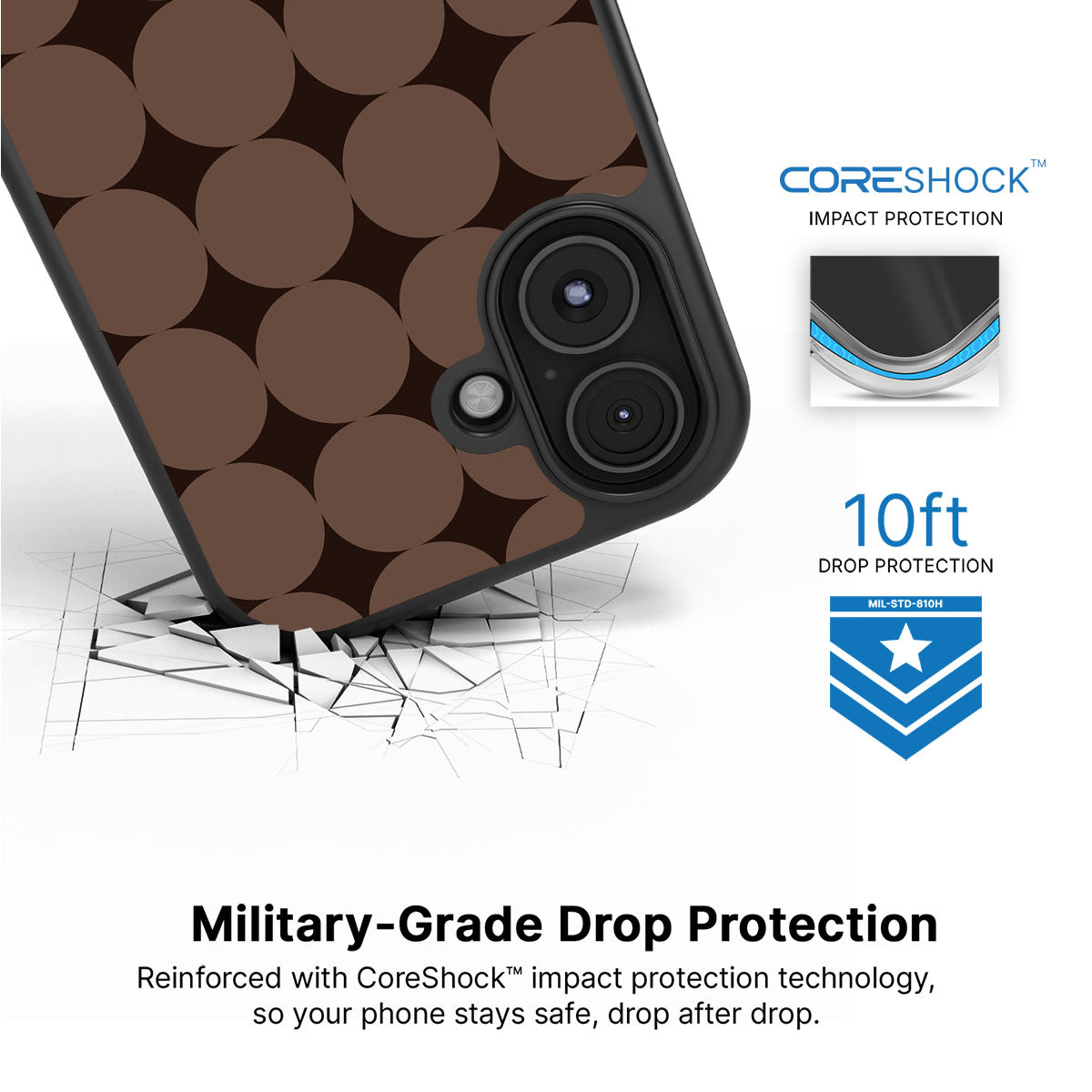 Choco Buttons - iPhone 16 Case #case type_core (magsafe), #case type_core (non magsafe)