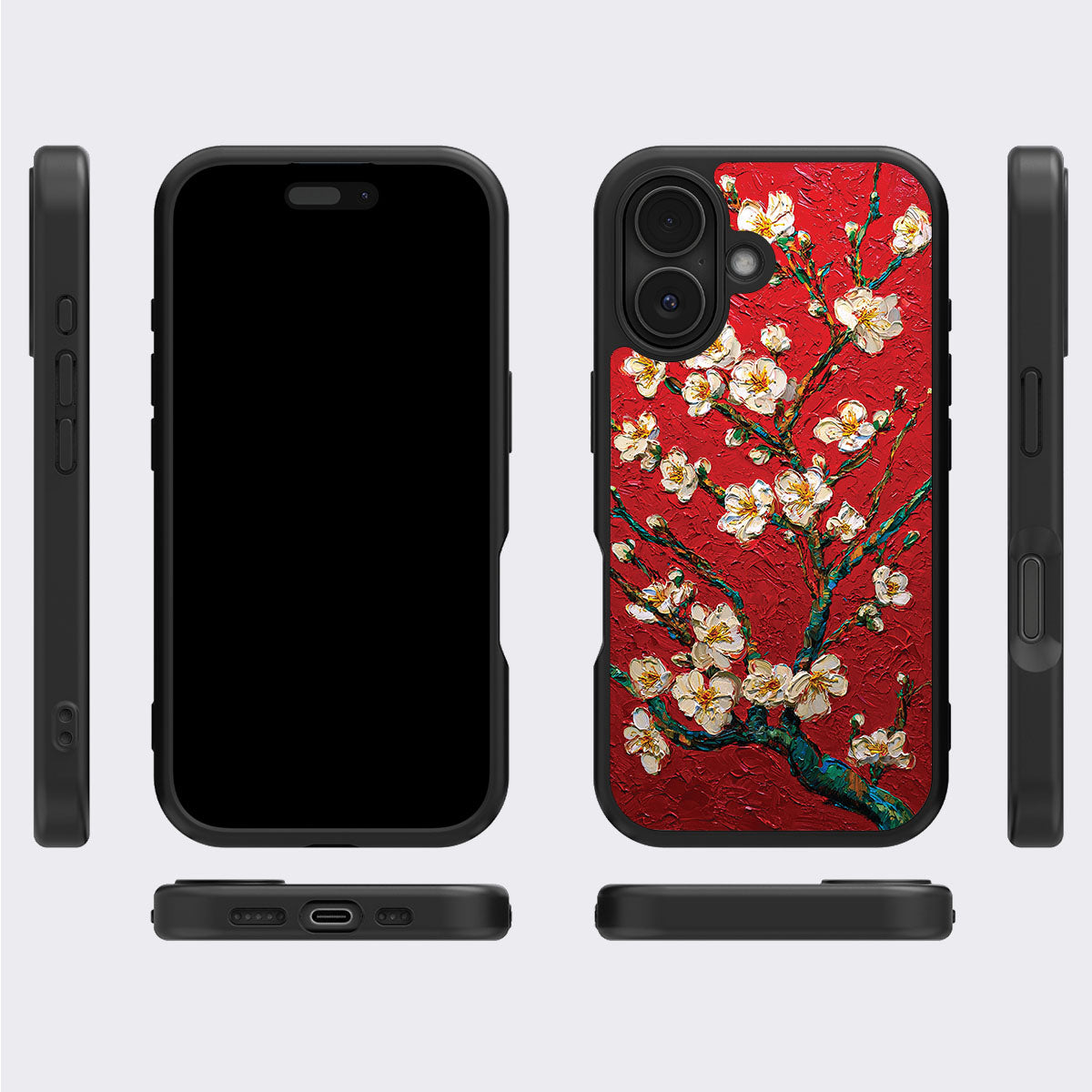Crimson Blossom - iPhone 16 Case #case type_core (magsafe), #case type_core (non magsafe)