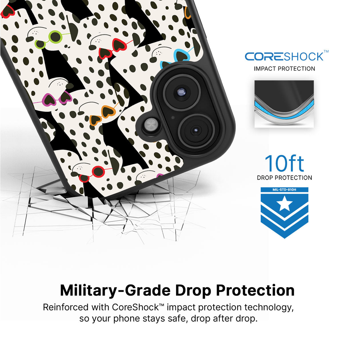 Dalmatian Dog - iPhone 16 Case, #case type_core (magsafe), #case type_core (non magsafe)