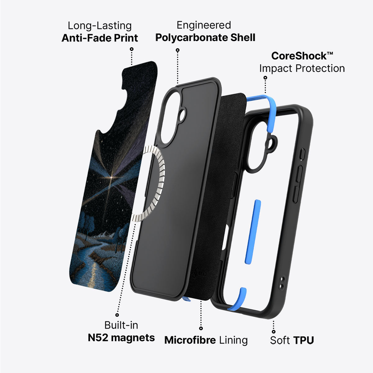 iPhone 16 Case with MagSafe – Falling Star