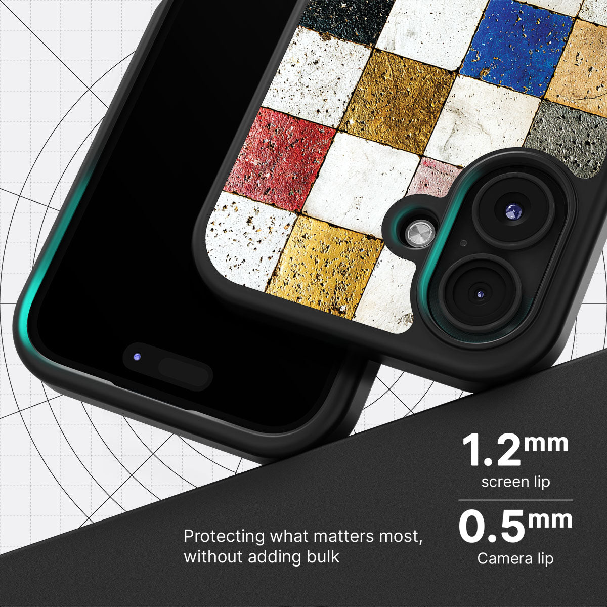 Heritage Mosaic slim iPhone 16 phone case