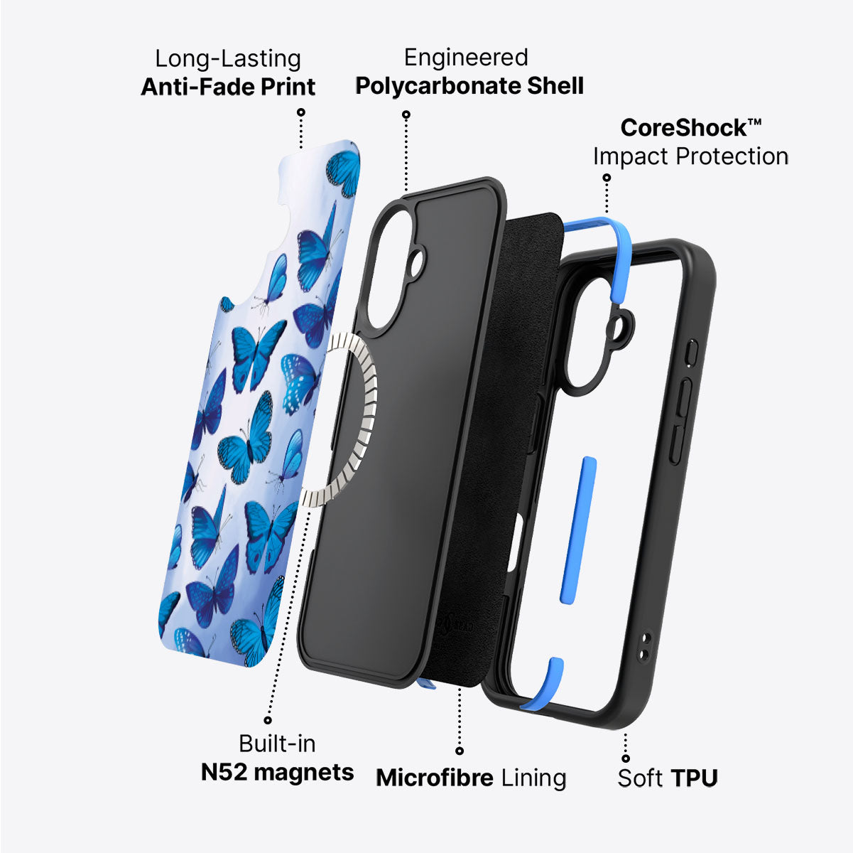 Magic Butterflies - iPhone 16 Case #case type_core (magsafe)