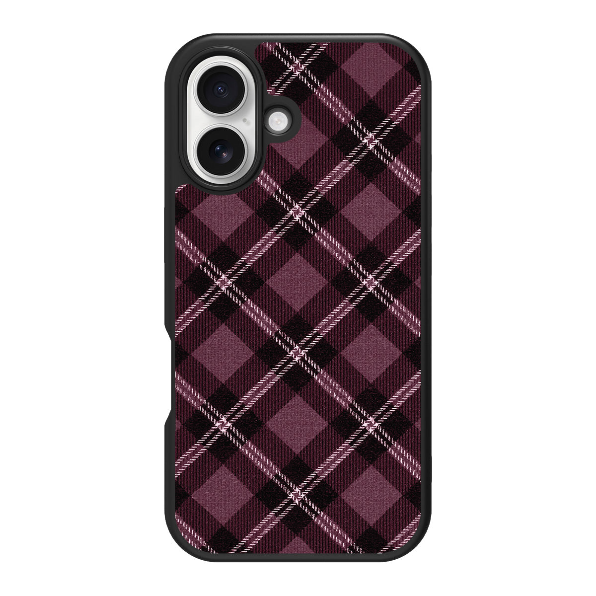 Merlot Weave design back view – iPhone 16 case