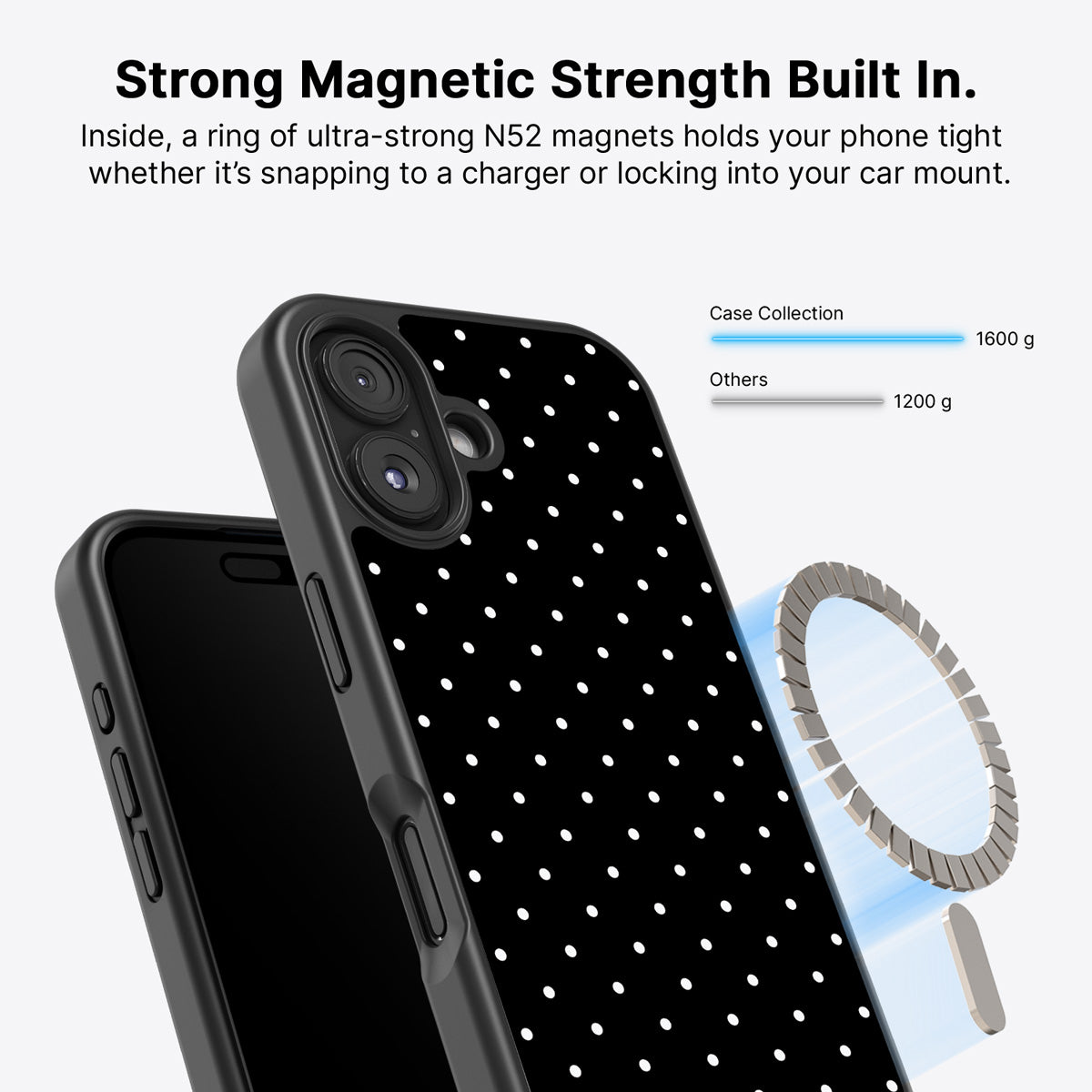 iPhone 16 MagSafe case – Midnight Confetti design