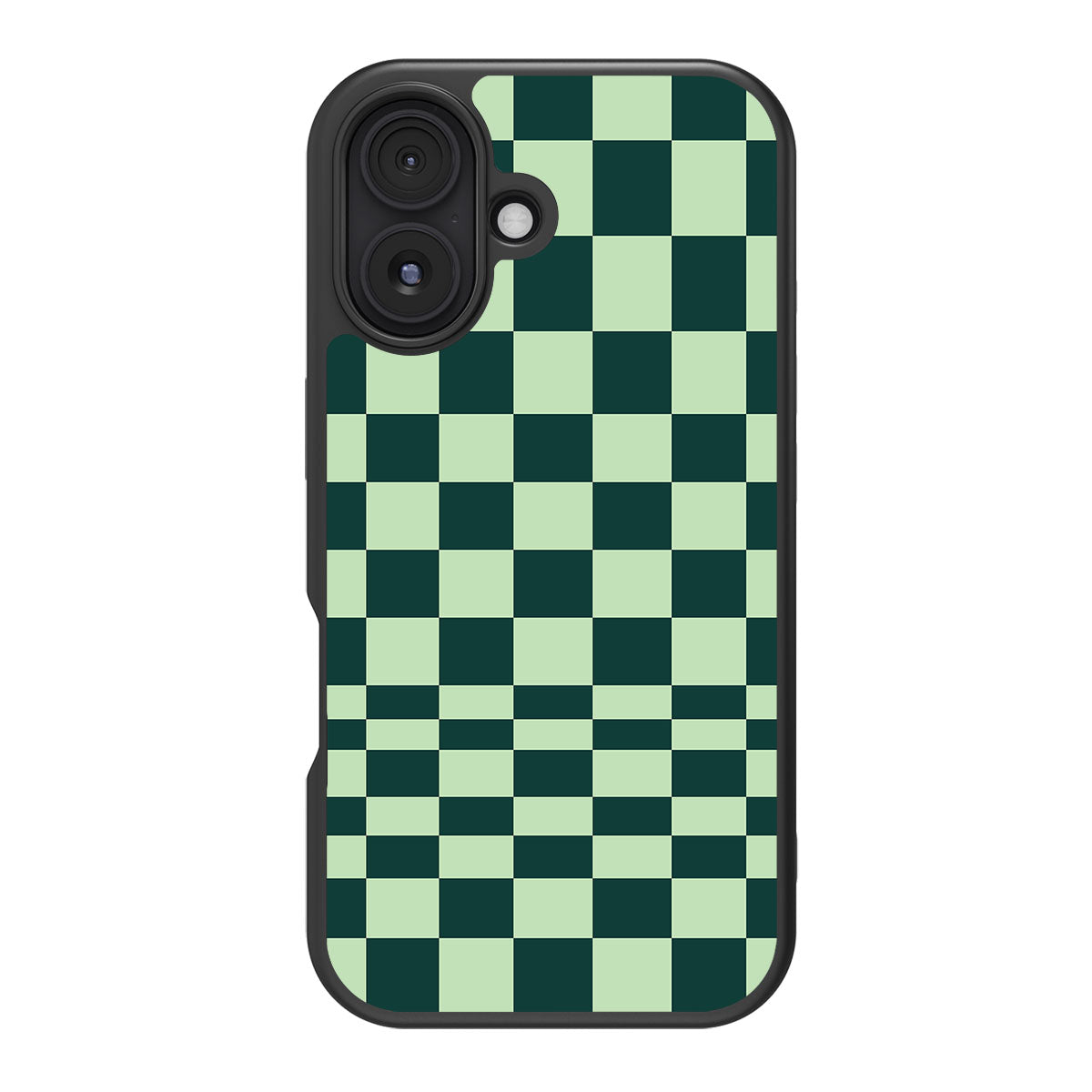 Mint Matrix design back view – iPhone 16 case