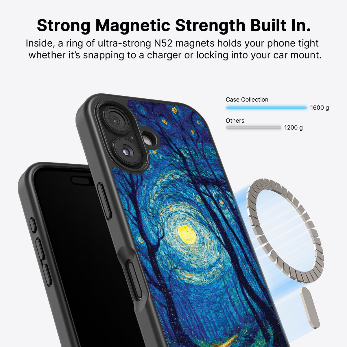 iPhone 16 Case with MagSafe – Moonlit Forest