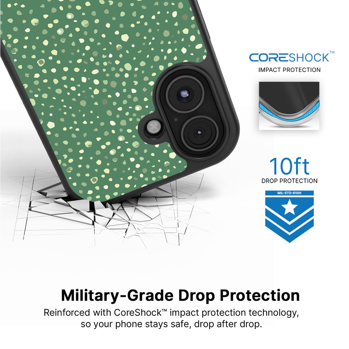 Moss Mosaic - iPhone 16 Case #case type_core (magsafe), #case type_core (non magsafe)