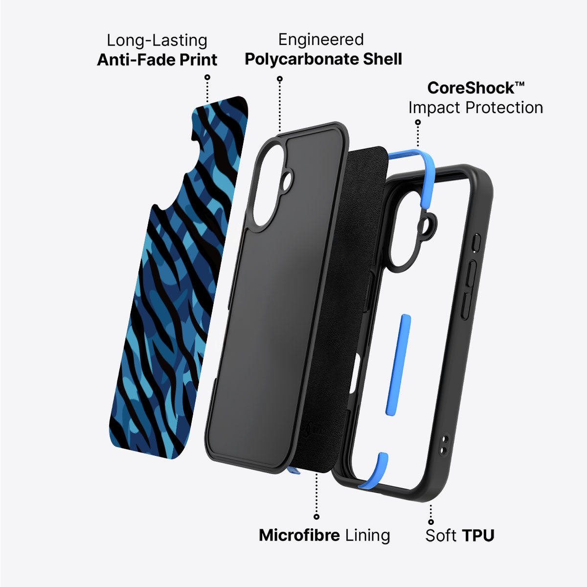 Ocean Camo - iPhone 16 Case, #case type_core (non magsafe)