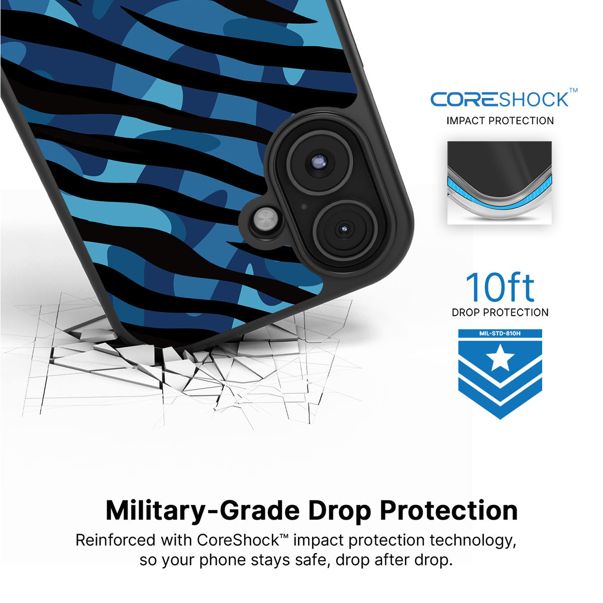 Ocean Camo - iPhone 16 Case, #case type_core (magsafe), #case type_core (non magsafe)