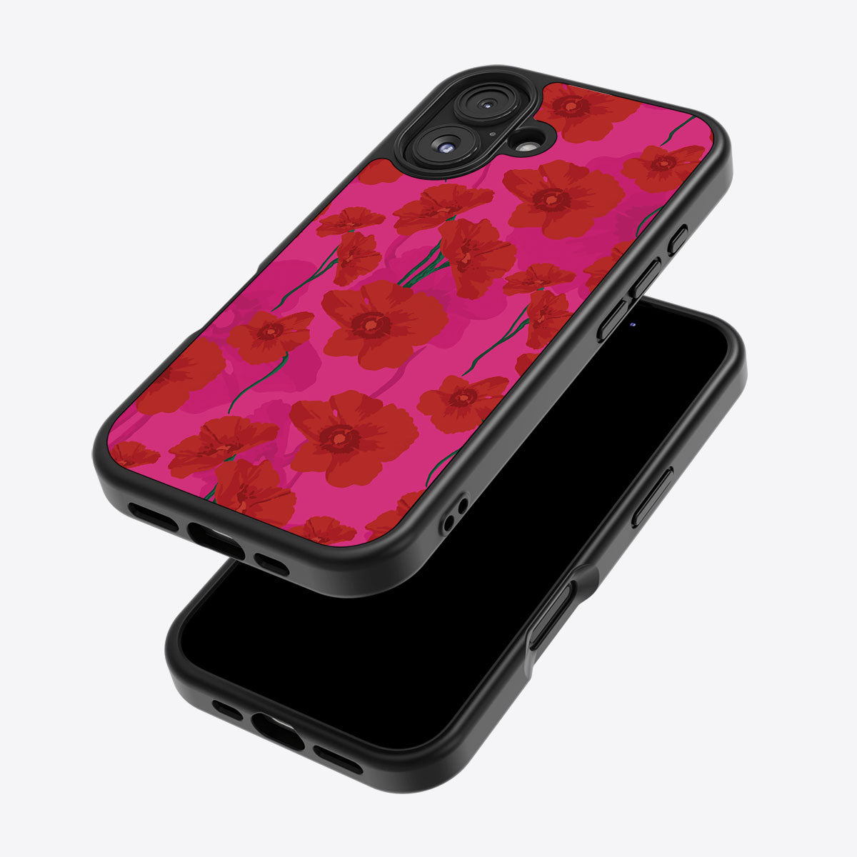 Pink Poppies - iPhone 16 Case #case type_core (magsafe), #case type_core (non magsafe)