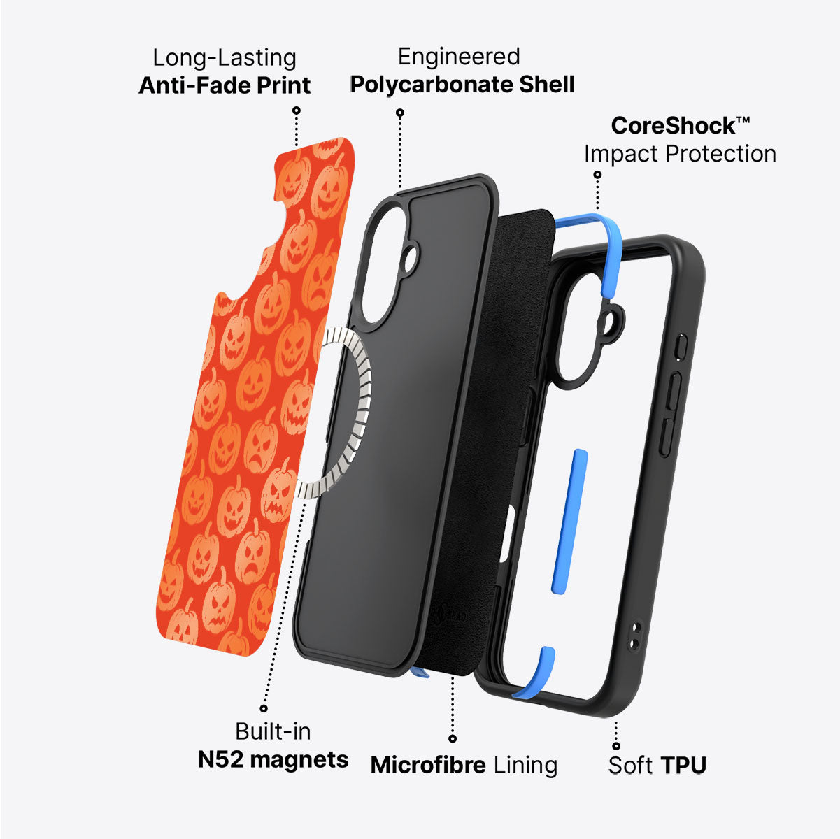 Pumpkin Parade - iPhone 16 Case #case type_core (magsafe)