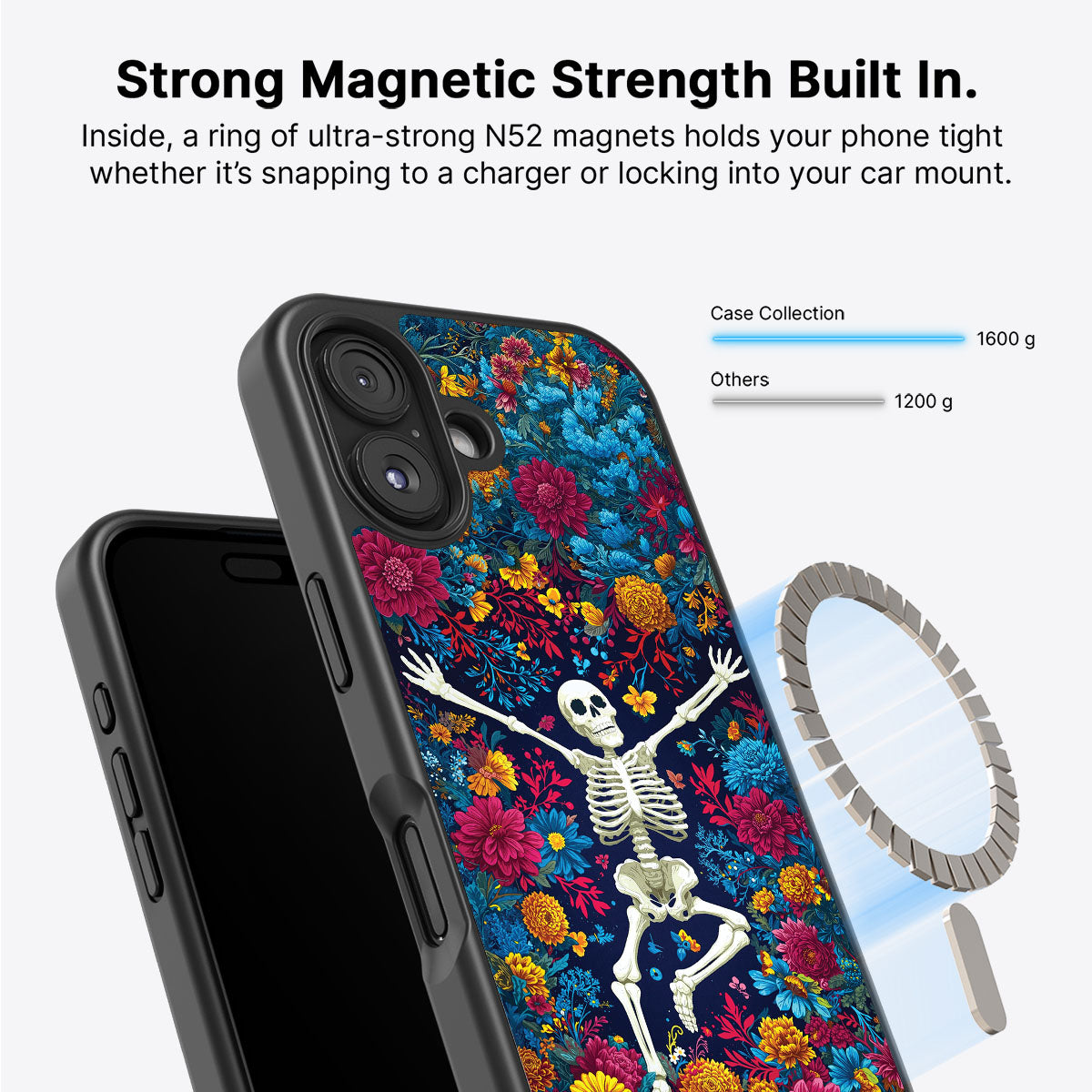 iPhone 16 Case with MagSafe – Skeleton Garden