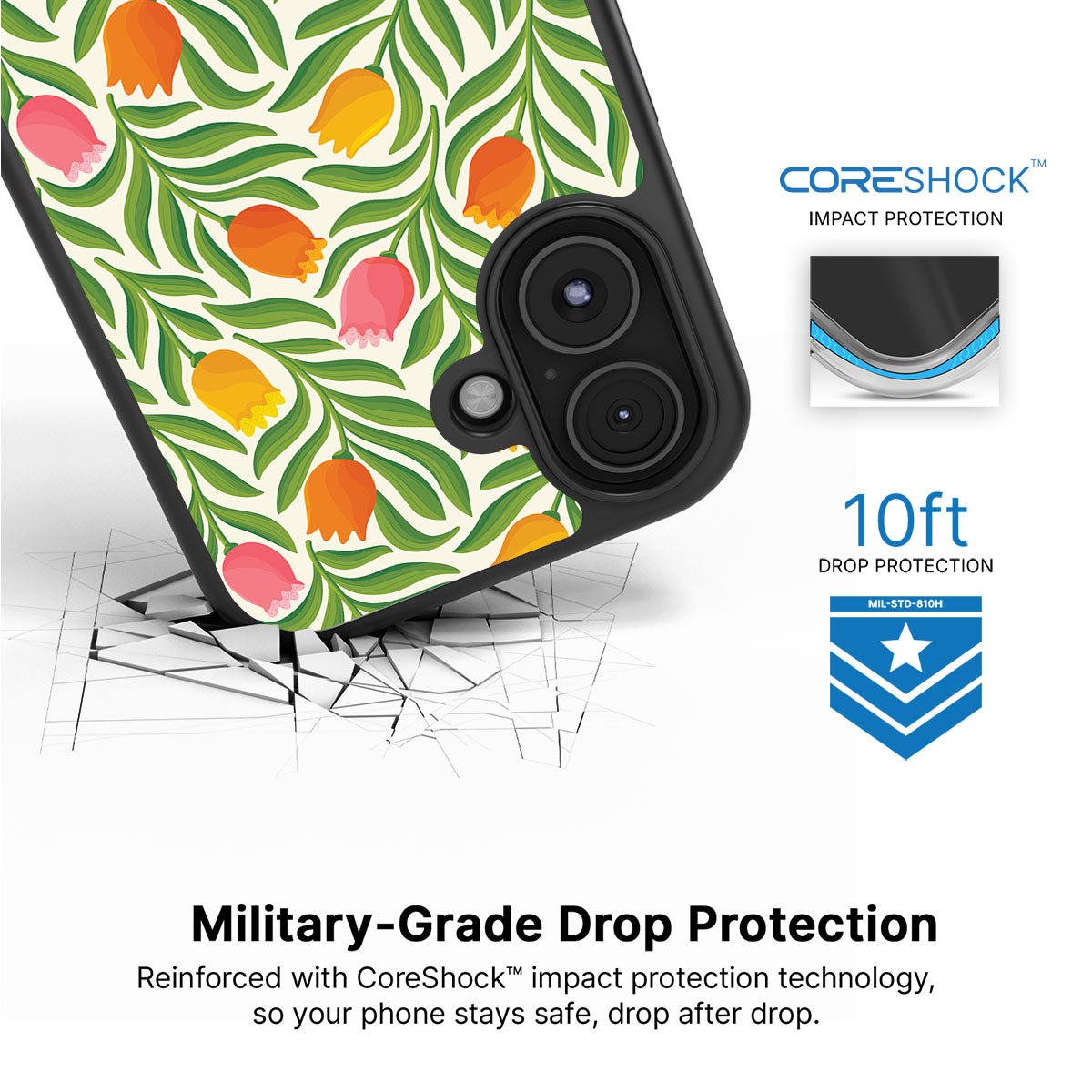 Spring Tulips - iPhone 16 Case #case type_core (magsafe), #case type_core (non magsafe)