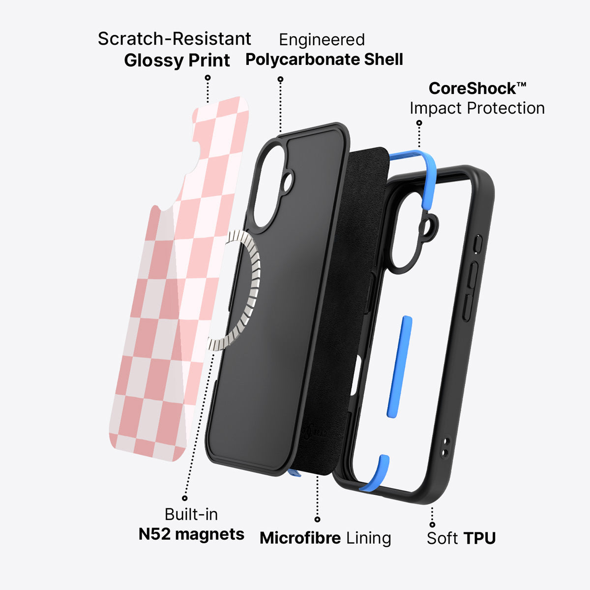 iPhone 16 Plus case construction – Ballet Tile phone case