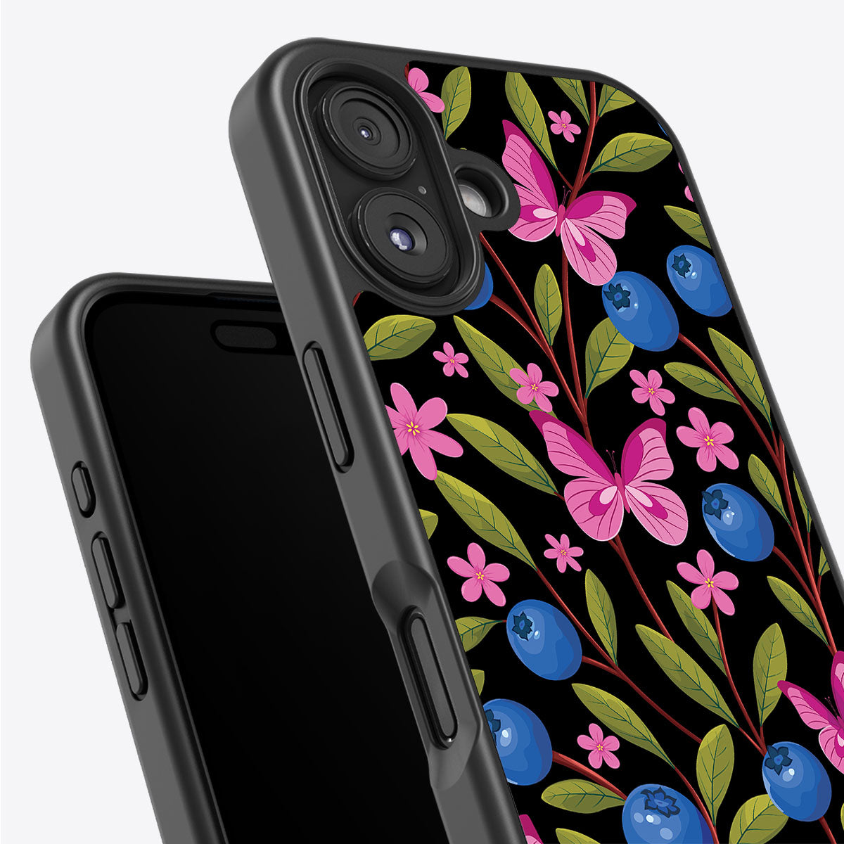 Blueberry Butterflies - iPhone 16 Plus Case #case type_core (non magsafe)