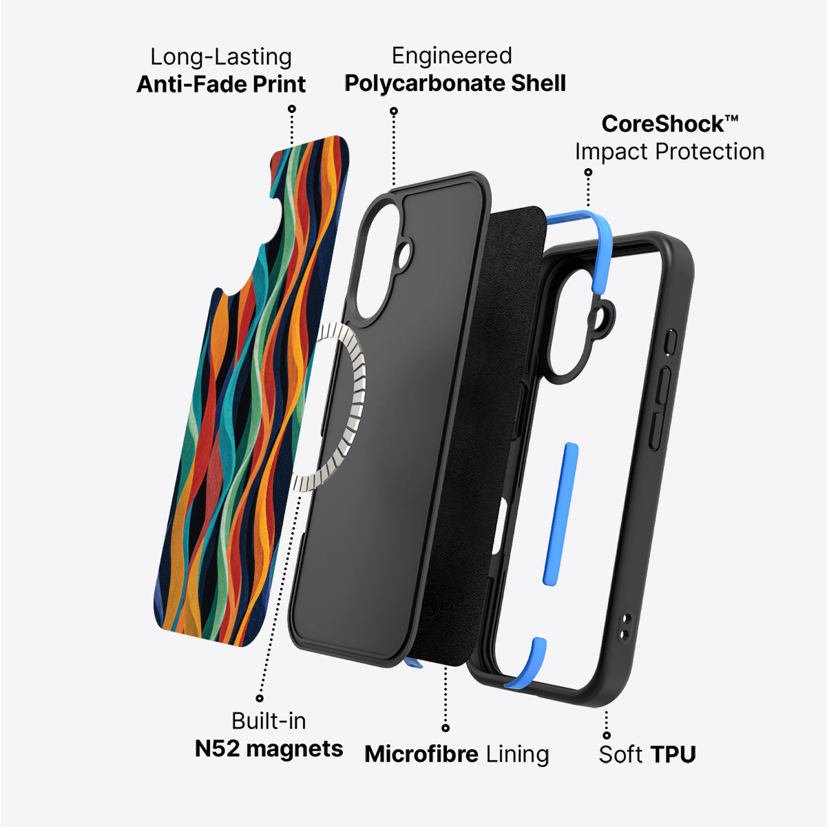 iPhone 16 Plus Case with MagSafe – Coastal Waves