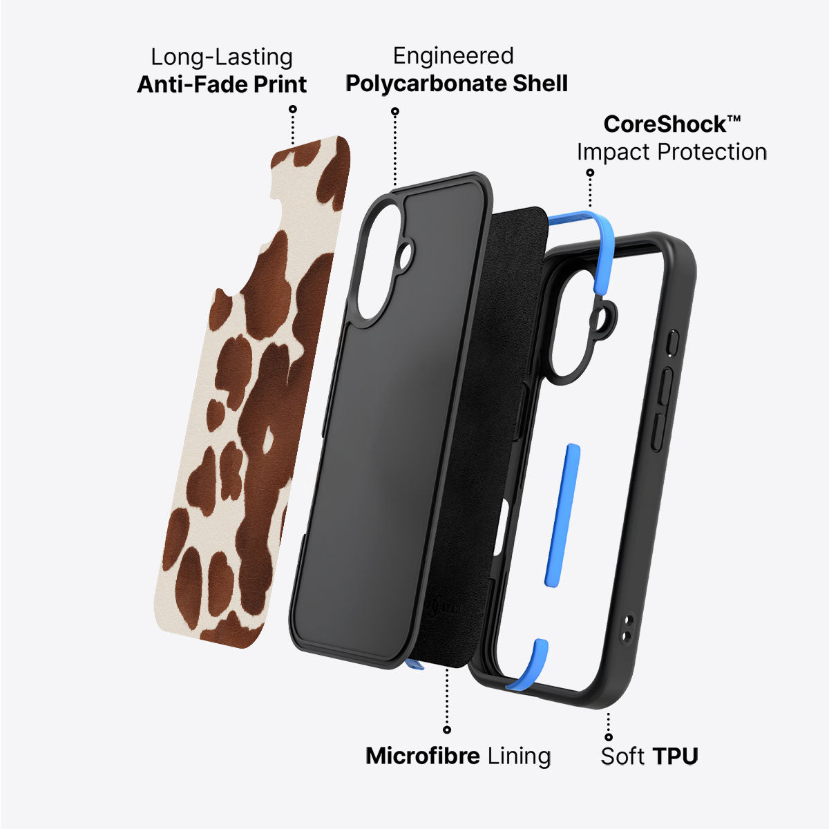 Cocoa Cow - iPhone 16 Plus Case #case type_core (non magsafe)
