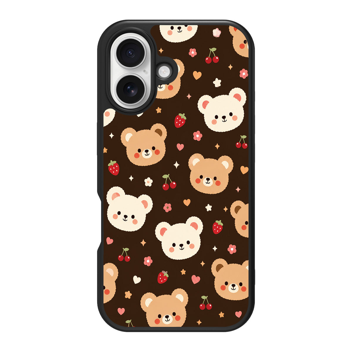 Cocoa Cuddles design back view – iPhone 16 Plus case